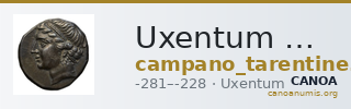 Uxentum Historia Numorum Italy 1098 — CANOA