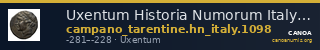 Uxentum Historia Numorum Italy 1098 — CANOA