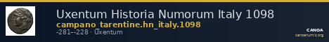 Uxentum Historia Numorum Italy 1098 — CANOA