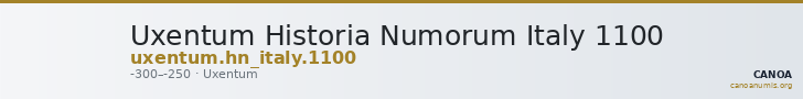 Uxentum Historia Numorum Italy 1100 — CANOA