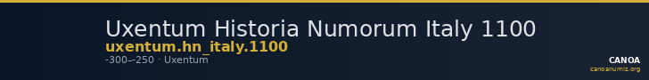 Uxentum Historia Numorum Italy 1100 — CANOA