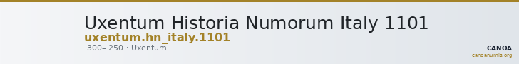 Uxentum Historia Numorum Italy 1101 — CANOA