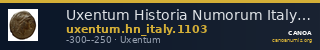 Uxentum Historia Numorum Italy 1103 — CANOA