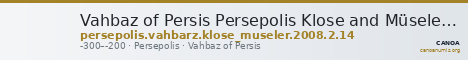 Vahbaz of Persis Persepolis Klose and Müseler 2008 2, 14 — CANOA