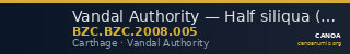 Vandal Authority — Half siliqua (Carthage) — CANOA