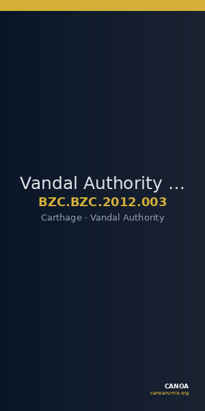 Vandal Authority — Siliqua (Carthage) — CANOA