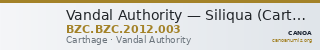 Vandal Authority — Siliqua (Carthage) — CANOA