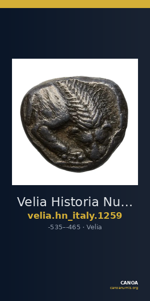 Velia Historia Numorum Italy 1259 — CANOA