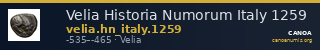 Velia Historia Numorum Italy 1259 — CANOA
