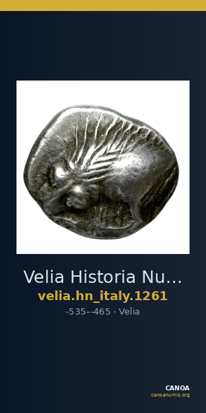 Velia Historia Numorum Italy 1261 — CANOA