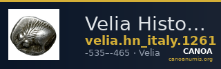 Velia Historia Numorum Italy 1261 — CANOA