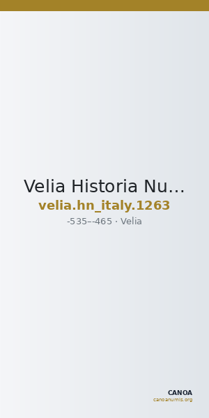 Velia Historia Numorum Italy 1263 — CANOA