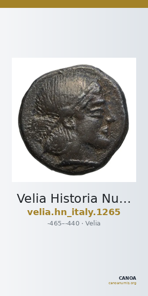 Velia Historia Numorum Italy 1265 — CANOA