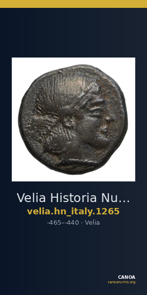 Velia Historia Numorum Italy 1265 — CANOA