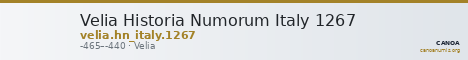 Velia Historia Numorum Italy 1267 — CANOA
