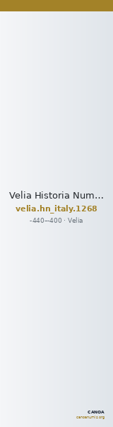 Velia Historia Numorum Italy 1268 — CANOA