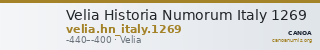 Velia Historia Numorum Italy 1269 — CANOA