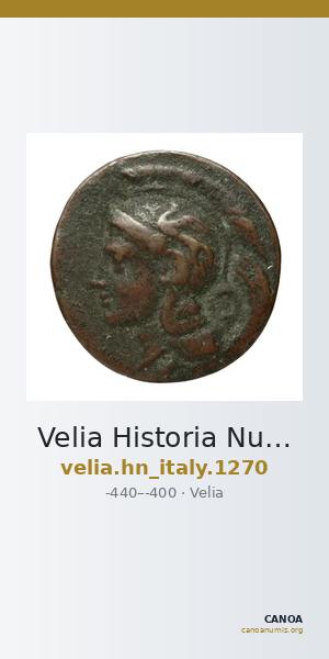 Velia Historia Numorum Italy 1270 — CANOA