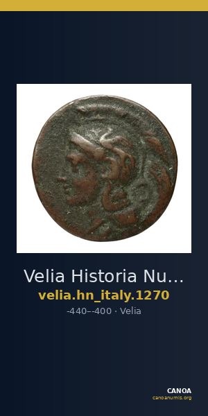 Velia Historia Numorum Italy 1270 — CANOA