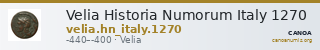 Velia Historia Numorum Italy 1270 — CANOA