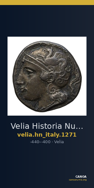 Velia Historia Numorum Italy 1271 — CANOA