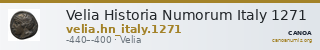 Velia Historia Numorum Italy 1271 — CANOA