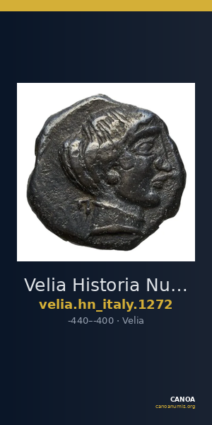 Velia Historia Numorum Italy 1272 — CANOA