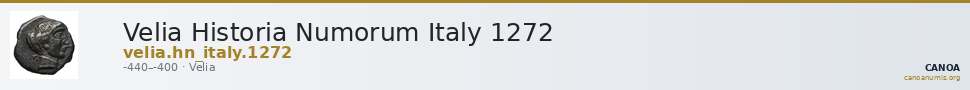 Velia Historia Numorum Italy 1272 — CANOA