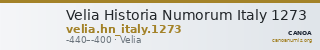 Velia Historia Numorum Italy 1273 — CANOA