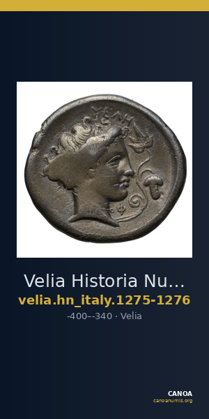 Velia Historia Numorum Italy 1275-6 — CANOA