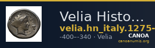 Velia Historia Numorum Italy 1275-6 — CANOA