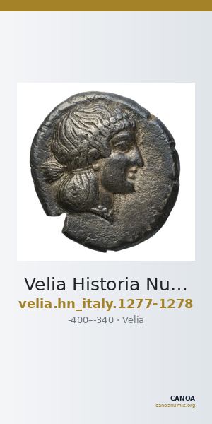 Velia Historia Numorum Italy 1277-8 — CANOA