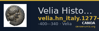 Velia Historia Numorum Italy 1277-8 — CANOA