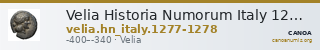 Velia Historia Numorum Italy 1277-8 — CANOA