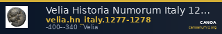 Velia Historia Numorum Italy 1277-8 — CANOA