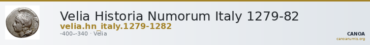 Velia Historia Numorum Italy 1279-82 — CANOA