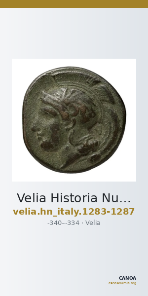 Velia Historia Numorum Italy 1283-7 — CANOA