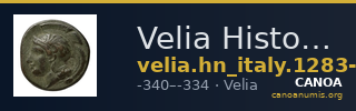 Velia Historia Numorum Italy 1283-7 — CANOA