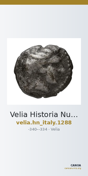 Velia Historia Numorum Italy 1288 — CANOA