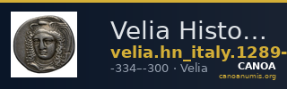 Velia Historia Numorum Italy 1289-94, 1296-98 — CANOA