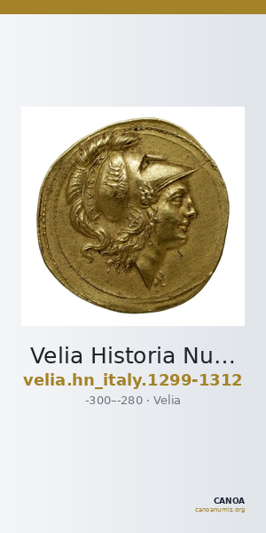 Velia Historia Numorum Italy 1299-1312 — CANOA