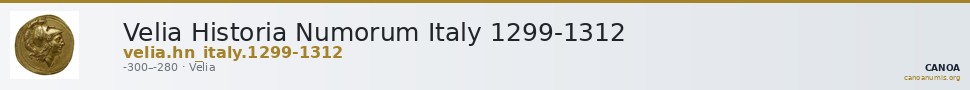 Velia Historia Numorum Italy 1299-1312 — CANOA