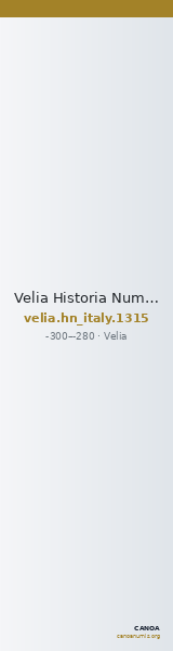Velia Historia Numorum Italy 1315 — CANOA