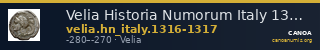 Velia Historia Numorum Italy 1316-7 — CANOA