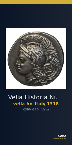 Velia Historia Numorum Italy 1318 — CANOA