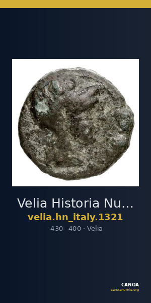 Velia Historia Numorum Italy 1321 — CANOA