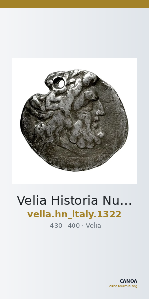 Velia Historia Numorum Italy 1322 — CANOA