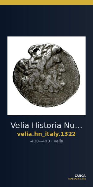 Velia Historia Numorum Italy 1322 — CANOA