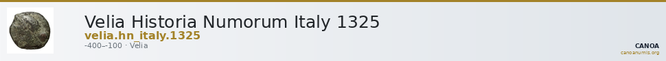 Velia Historia Numorum Italy 1325 — CANOA