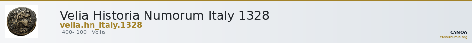 Velia Historia Numorum Italy 1328 — CANOA